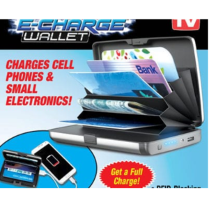 Bell and Howell E-Charge Wallet with Card Organizer and Smartphone Charging, 4-6 Hour Charge Time