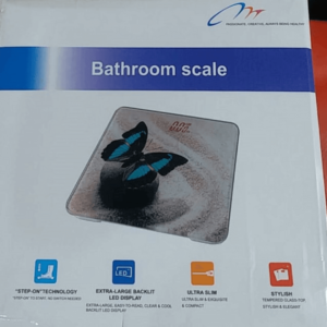 Bathroom Digital Body Weight Scale with 150kg Capacity, 4 Sensor Accuracy, LED Display, Tempered Glass, Non-Slip Base