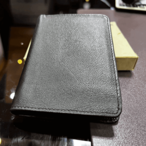 Genuine Leather Bi-fold Wallet with Coin Pocket and Zipper Pocket