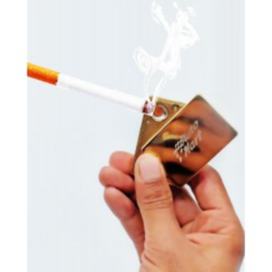 USB Coil Rechargeable Windproof Flameless Lighter, Golden, 1-2 Hr Charge