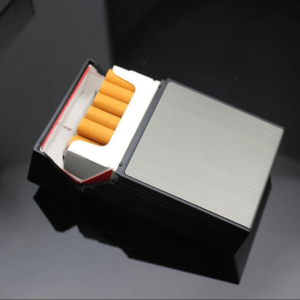 High Capacity Aluminum Cigarette Case - Holds 20 Cigarettes, Compact Design