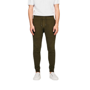 Men's Basic Fit Jogging-Style Trousers with Stretch Waist and Side Pockets
