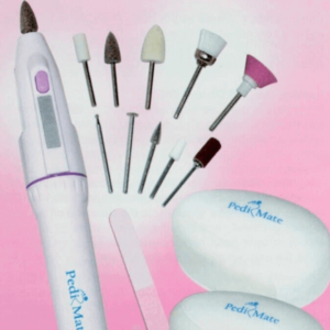 18pcs Manicure Pedicure Kit with Nail Shaper, 10 Attachments, and Stainless Steel Files