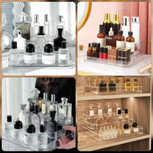 Premium Acrylic Perfume Organizer - 3 Layers for 46-68 Bottles