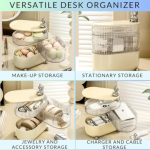 Multi-Function Dustproof Acrylic Jewelry and Makeup Organizer, 3-Layer