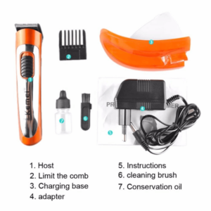 Wireless Electric Beard Trimmer with Adjustable Speeds and Rechargeable Battery