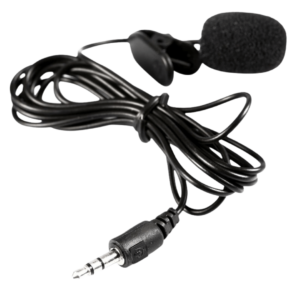 Portable Lavalier Microphone with 3.5mm Jack, Noise Reduction and Clip for Clear Voice