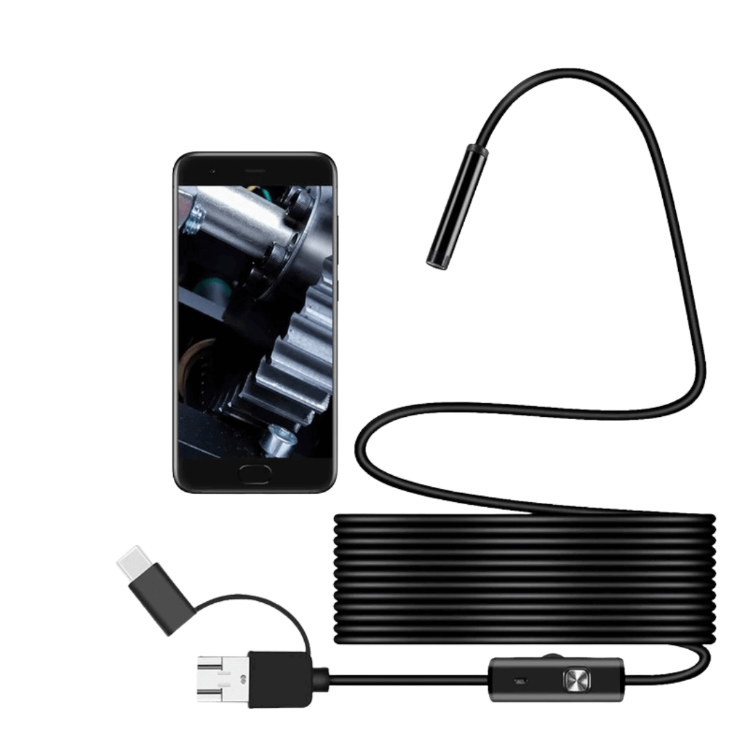 3 in 1 Type-C Android Endoscope Camera with 6 LEDs, HD Mini Inspection Tool