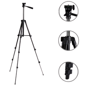 3120 Built In Level 3-Way Head Aluminum Legs Tripod Stand for Camera & Smartphone