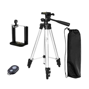 Aluminium DK 3888 Foldable Camera Mobile Stand with Bluetooth Remote Control
