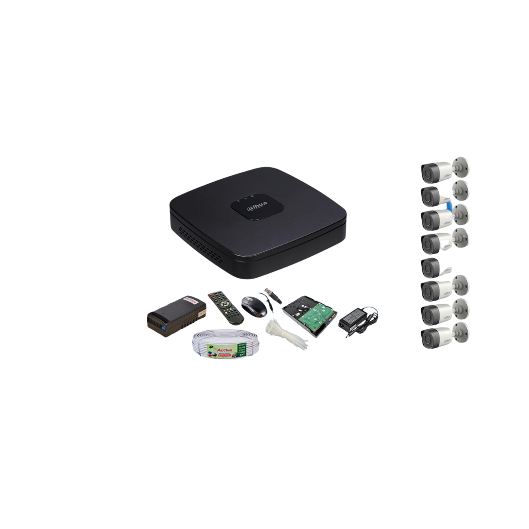 Dahua 16-Camera CCTV System with HD DVR, 500GB Storage, Night Vision, Waterproof