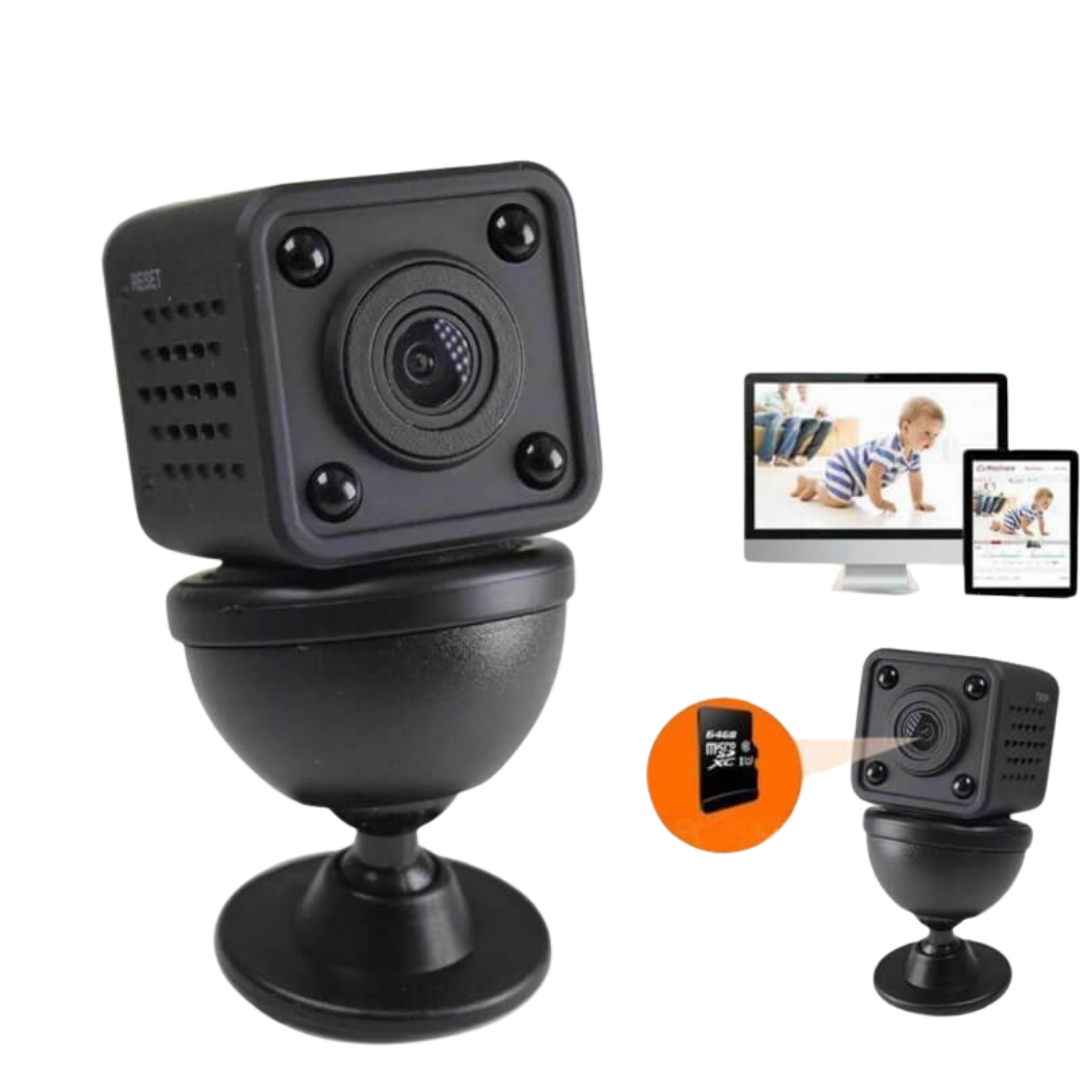 1080P Ultra Mini WiFi Camera with Battery, Magnetic Bracket, Night Vision, 150? View Angle