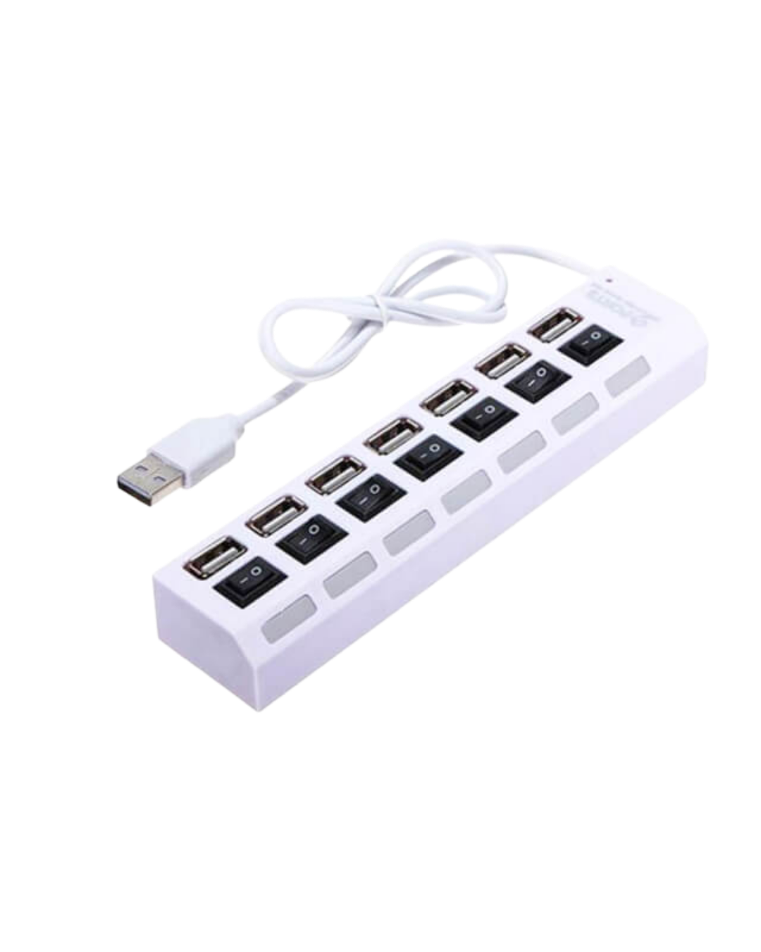 USB HUB 7 Port 2.0 with Switch, Plug and Play, LED Indicator, Compatible