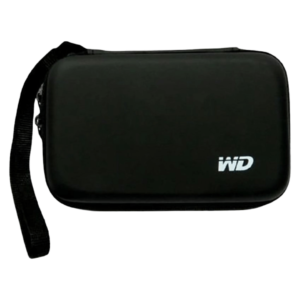 WD Hard Drive Pouch - Durable Black Case for Portable HDDs and Accessories