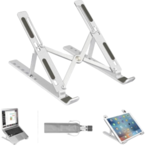 Adjustable Laptop Stand Ergonomic Desktop with Multi-Angle, Stainless Steel Design