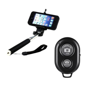 Bluetooth Selfie Stick with Universal 1/4" Mount for Phone Cameras