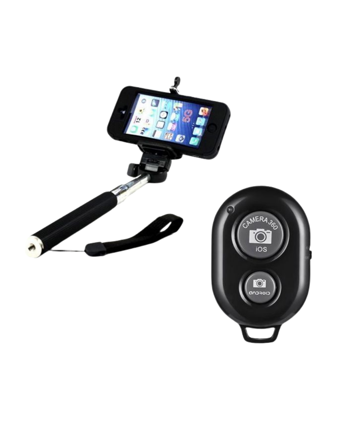 Bluetooth Selfie Stick with Universal 1/4" Mount for Phone Cameras