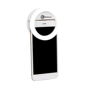 Bodecin Portable Mini Selfie Ring Light with 32 LED Bulbs and 3 Brightness Levels