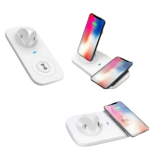 USB 4 in 1 Mobile Charging Station with Wireless Charger and Temperature Control