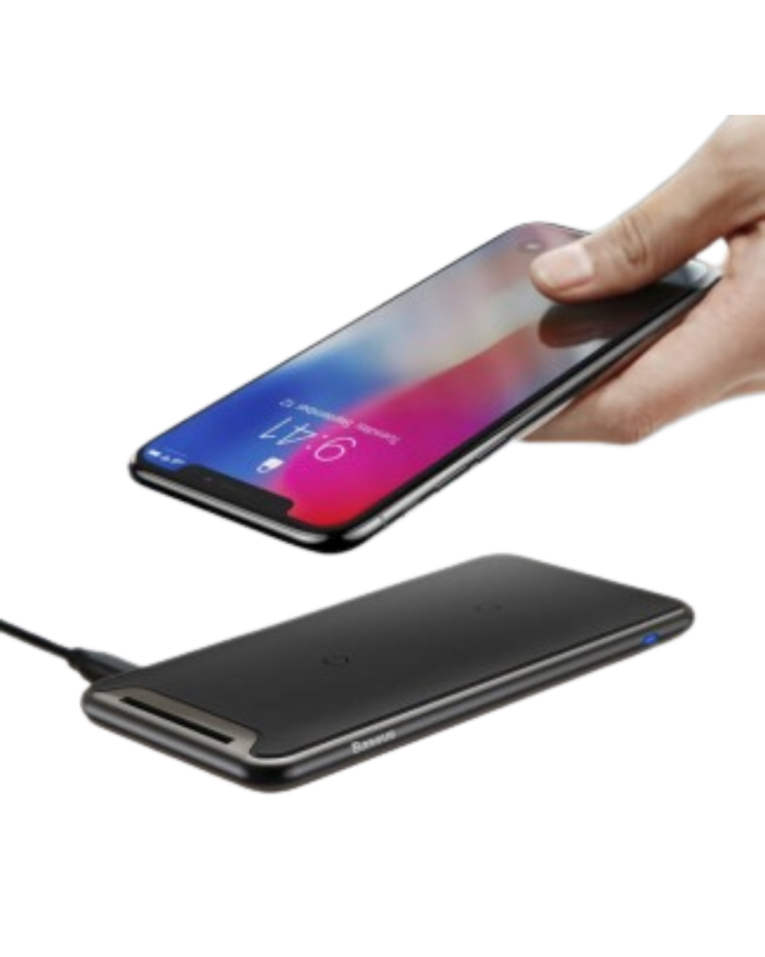 Baseus B01 Wireless Charging Pad with Desktop Holder, Type-C, 3-Coil Design
