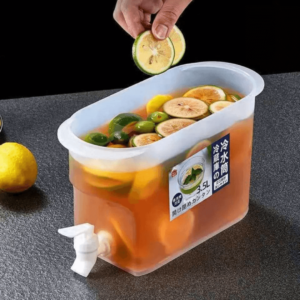 3500mL Cold Drink Dispenser with Faucet for Refrigerator, Easy to Clean, Durable Seal