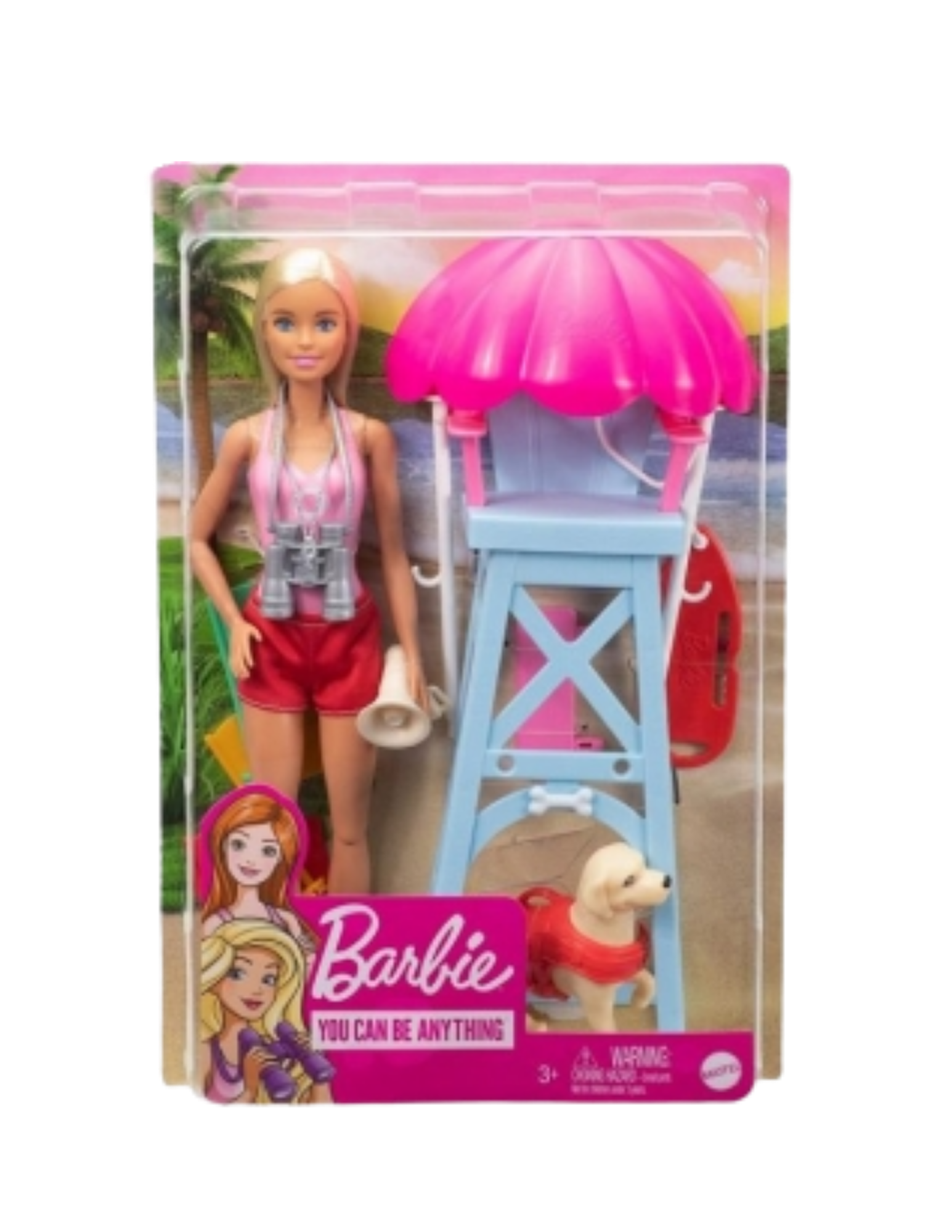 Barbie Lifeguard Doll and Playset for Ages 3 and Up, 12.8 Inches Tall