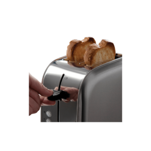 Wide Slot 2-Slice Stainless Steel Toaster with Frozen Bread Function and Easy Removal