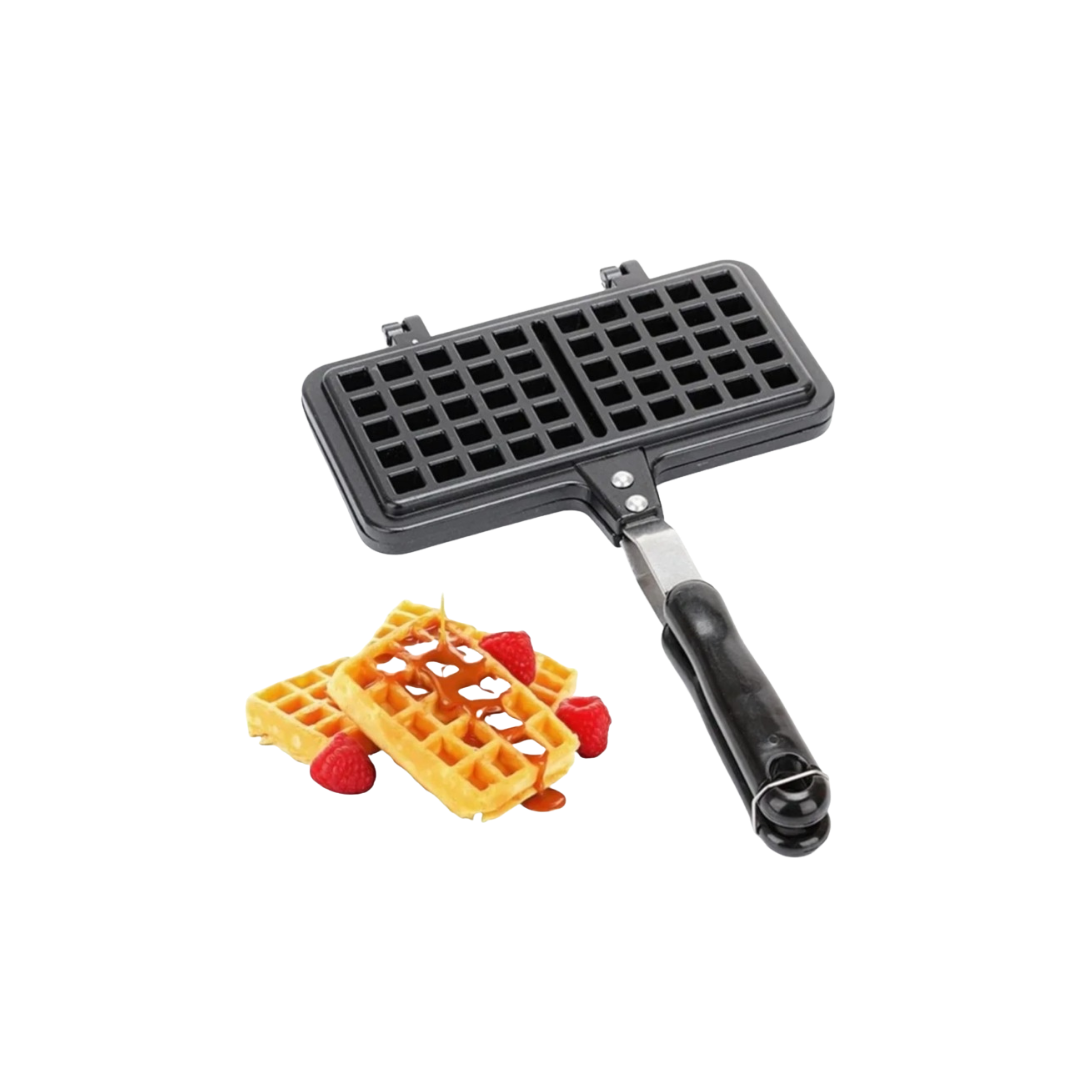 Waffle Maker Machine with Non-Stick Coating and Long Handle Design