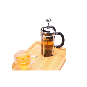 Oolong Tea Infuser Kettle 0.6L Glass and Stainless Steel with Drip-Free Pouring
