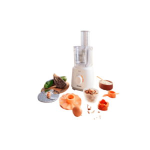 Philips HR7310-00 Compact Food Processor with 16 Functions, 700W Motor