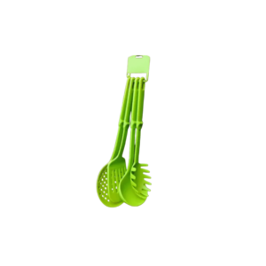 Kitchen Serving Spoons Pack of Four with Colander Strainer, Dishwasher Safe