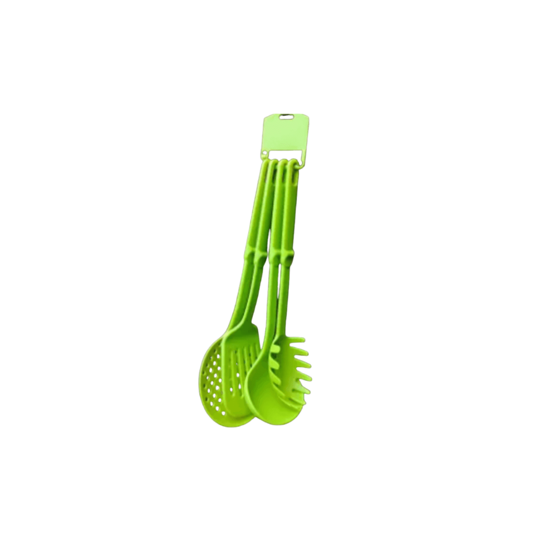 Kitchen Serving Spoons Pack of Four with Colander Strainer, Dishwasher Safe