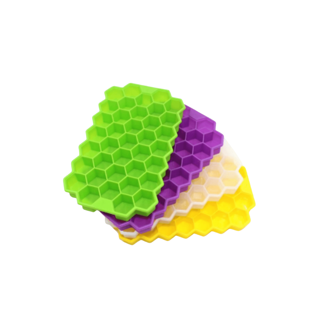 Reusable Silicone Ice Honeycomb Cube Molds 2 Pack, BPA Free, Easy Release