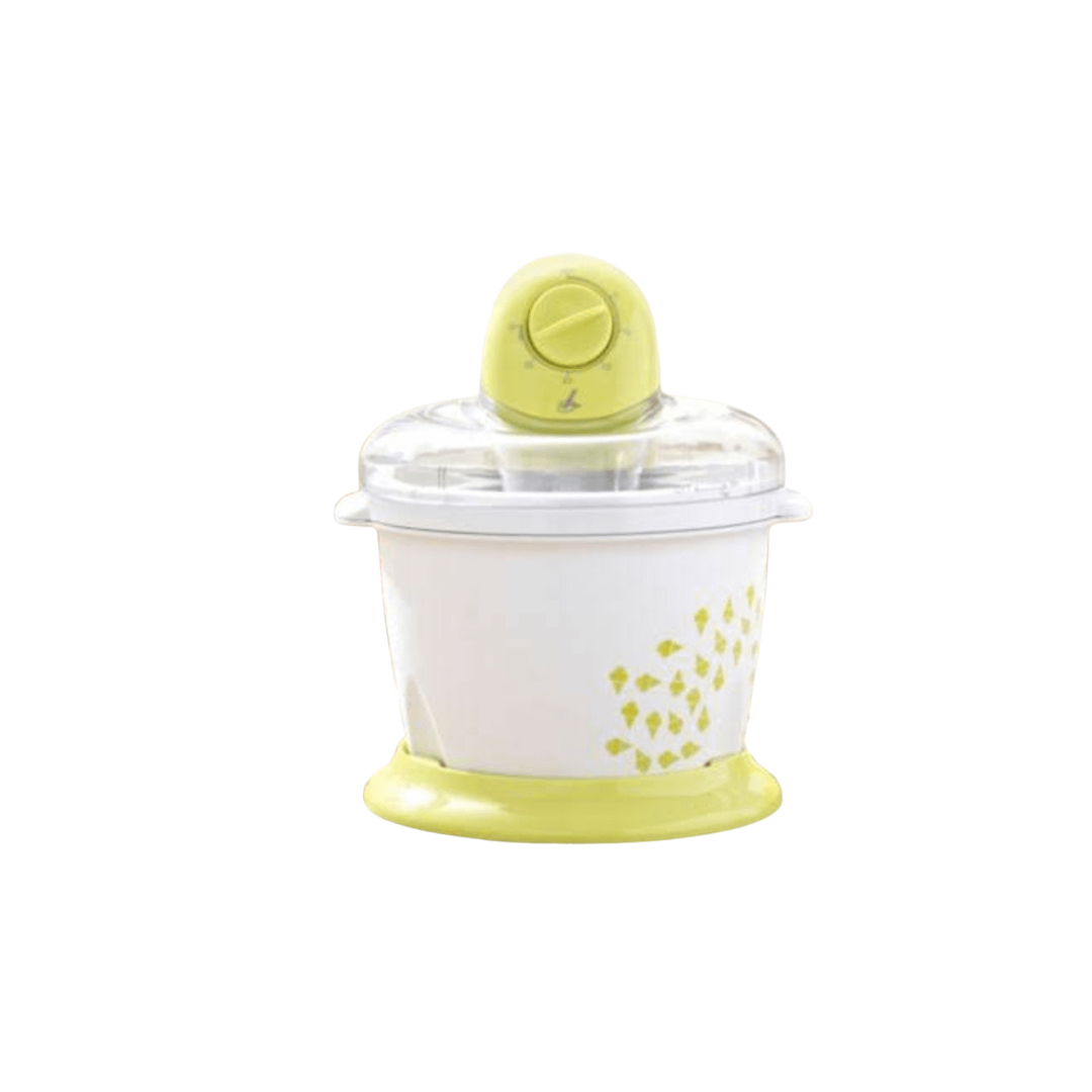 Electric Ice Cream Maker with Timer, 1.6L Bowl, Recipes, and Scoop