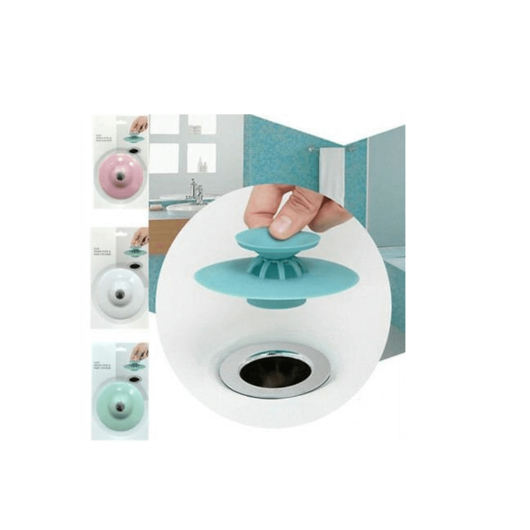 Silicone Bathroom and Kitchen Sink Drain Filter Plug with Strong Suction and Easy Cleaning