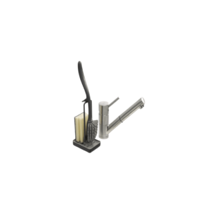 Scotch Brite Sink Tidy Brush with Drainage Platform and Sponge Holder for Kitchen Cleaning