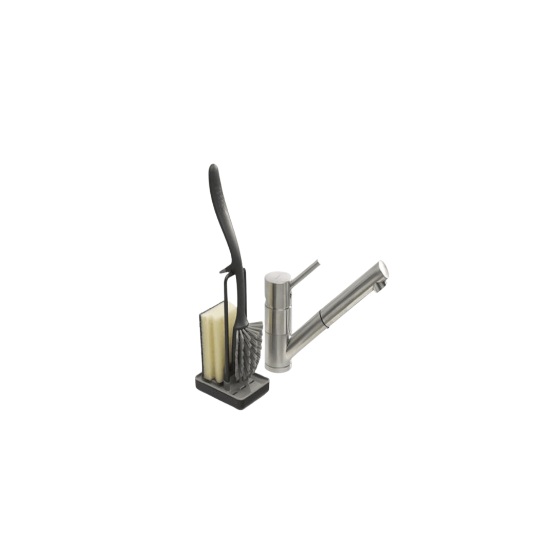 Scotch Brite Sink Tidy Brush with Drainage Platform and Sponge Holder for Kitchen Cleaning