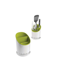Spoon Holder Drain Cutlery Organizer with Dual Layer Design for Drying and Storage