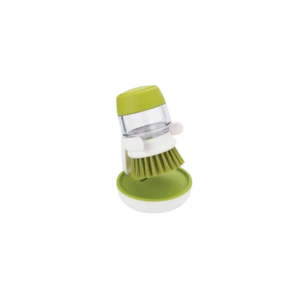 Dish Washing Brush with Liquid Dispenser and Storage Stand, Non-Scratch Bristles