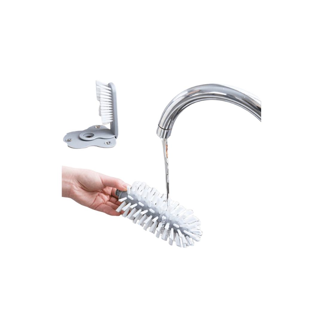 Glass Brush Cleaner with Suction Base for Delicate Cup and Glass Care