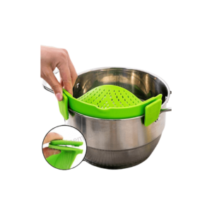 Kitchen Gizmo Snap Strain Silicone Strainer Clip for All Sized Pans, Heat Resistant, Dishwasher Safe