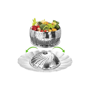 Foldable Stainless Steel Food Steamer Basket - Multi-Functional Kitchen Essential